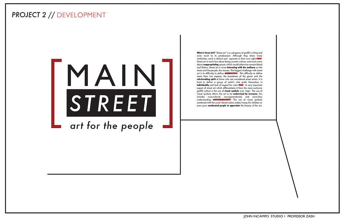 identity Street Comprehensive process enviromental graphics