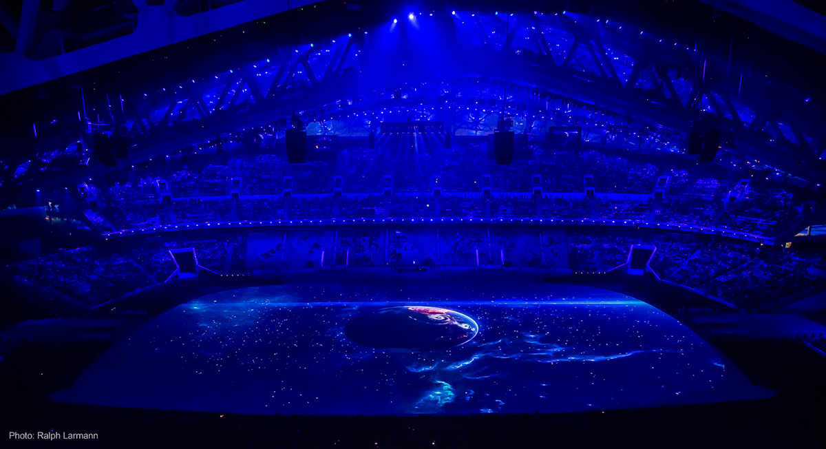 sochi olympic ceremony earth Space  map projection sport Opening Mapping