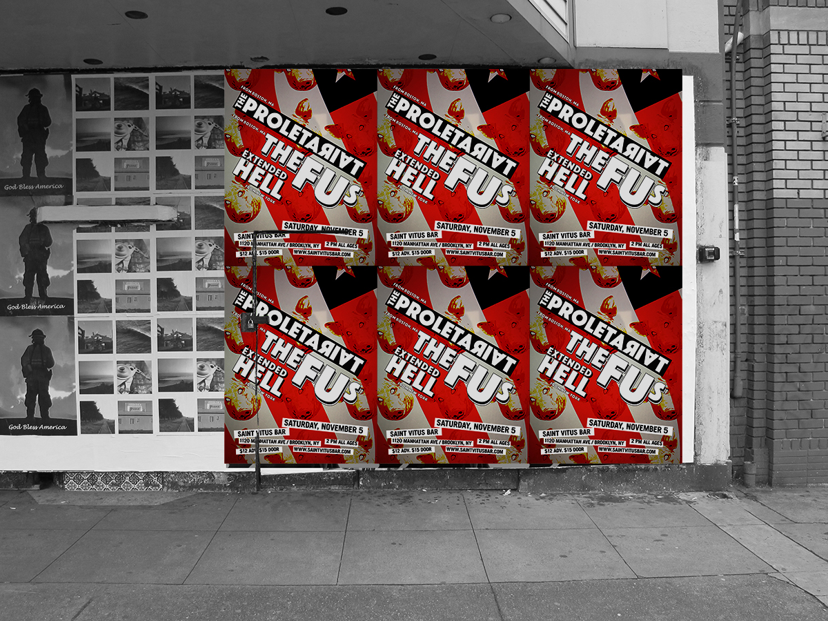 punk punk rock Hardcore boston Brooklyn the proletariat the fus punk fliers New York poster