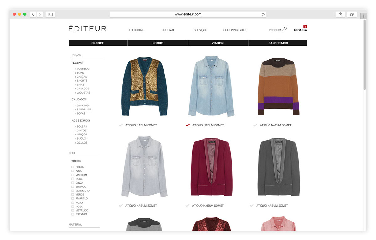 styling  looks fashion market Ecommerce e-commerce Market Place moda site Web