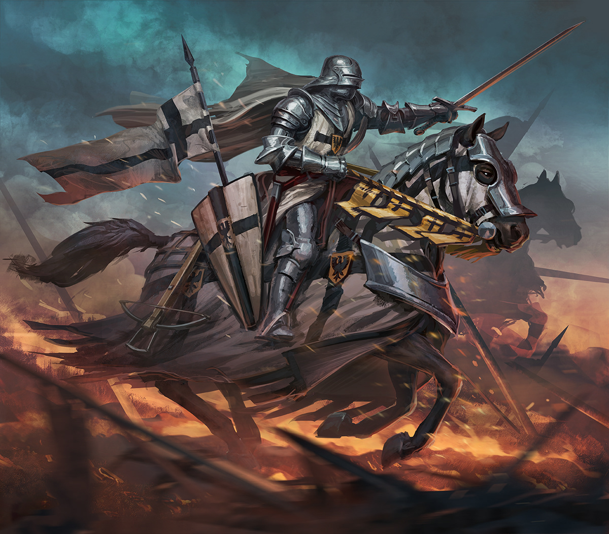 Those are my illustrations for the Teutonic Knights expansion of the epic b...