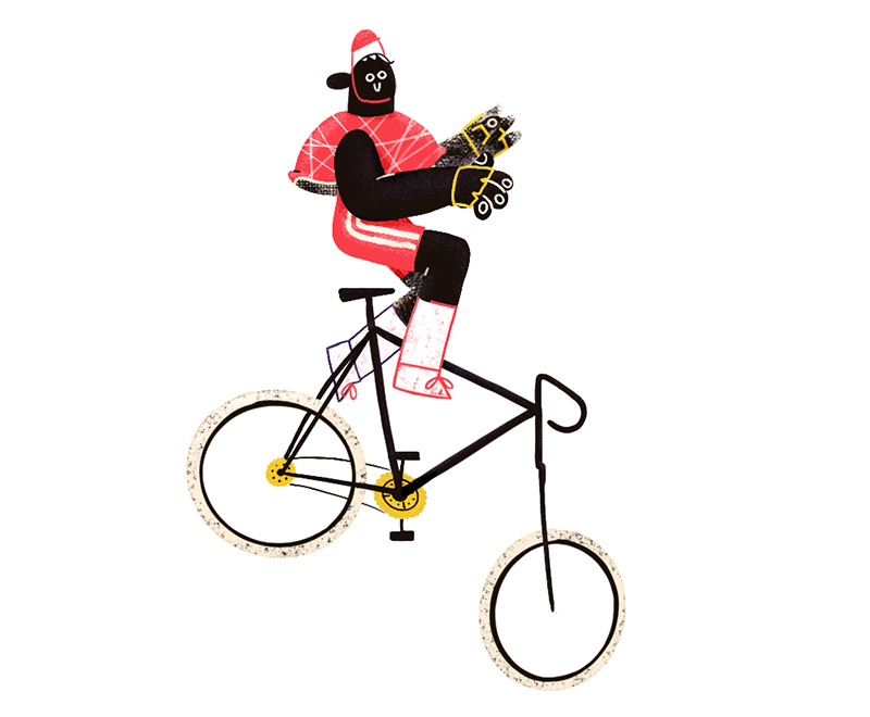 animation  Bicycle Bike Character Character design  design ILLUSTRATION  collab Collaboration