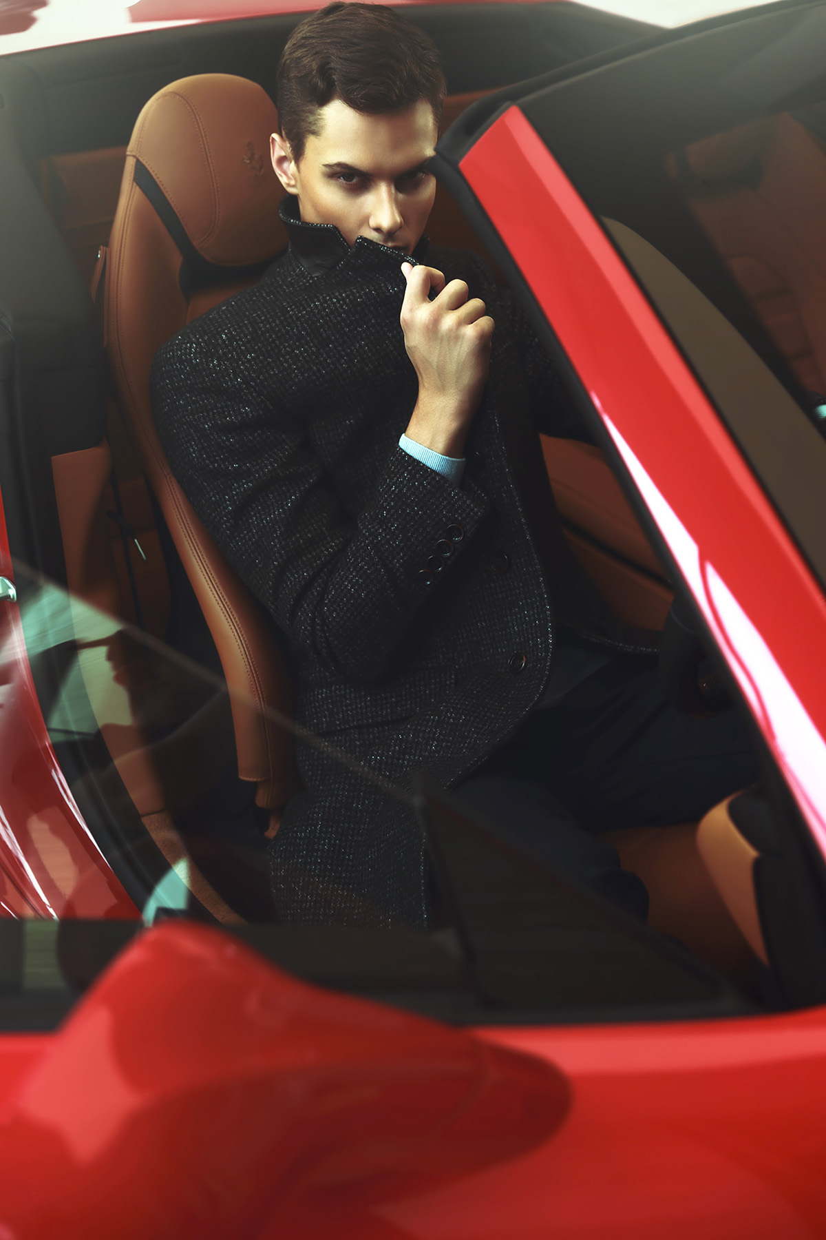 Fashion  men suit AUGUSTMAN magazine fashion spread automotive   Cars car