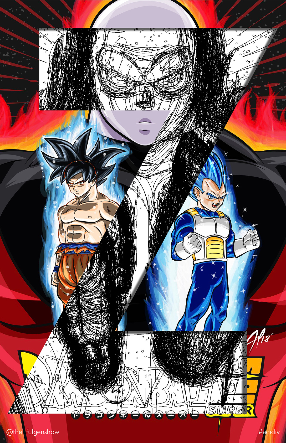 dragon ball super anime goku Vegeta vectors z fighter's adobe draw Fan Art