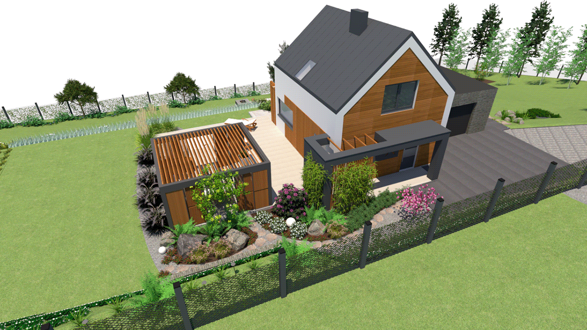 Outdoor Landscape architecture visualization Render modern 3D vray exterior