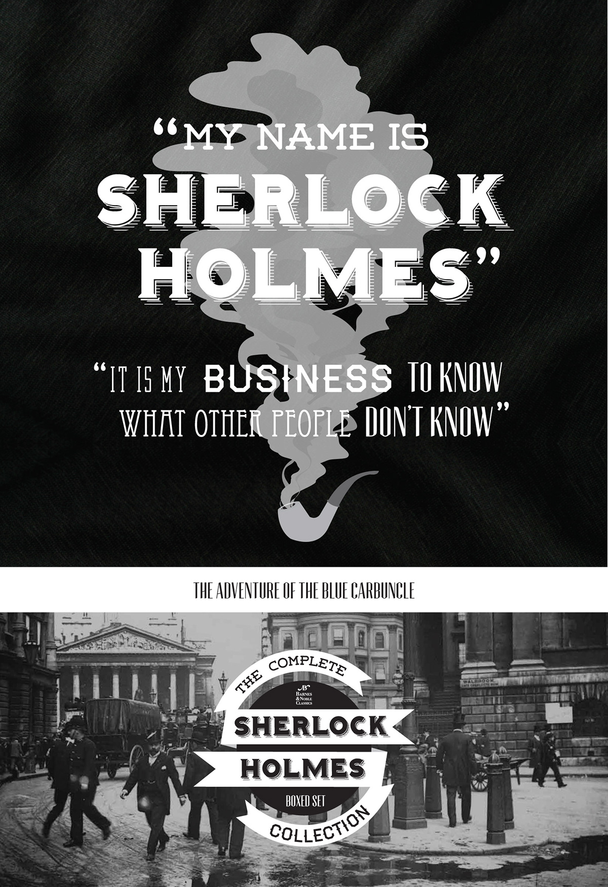 book cover design Sherlock Holmes slipcase screenprint