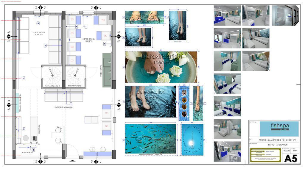 paphos design Fish-spa 3D Renderings 2D Plans renovation construction architectural design visual 3D wallpaper themes