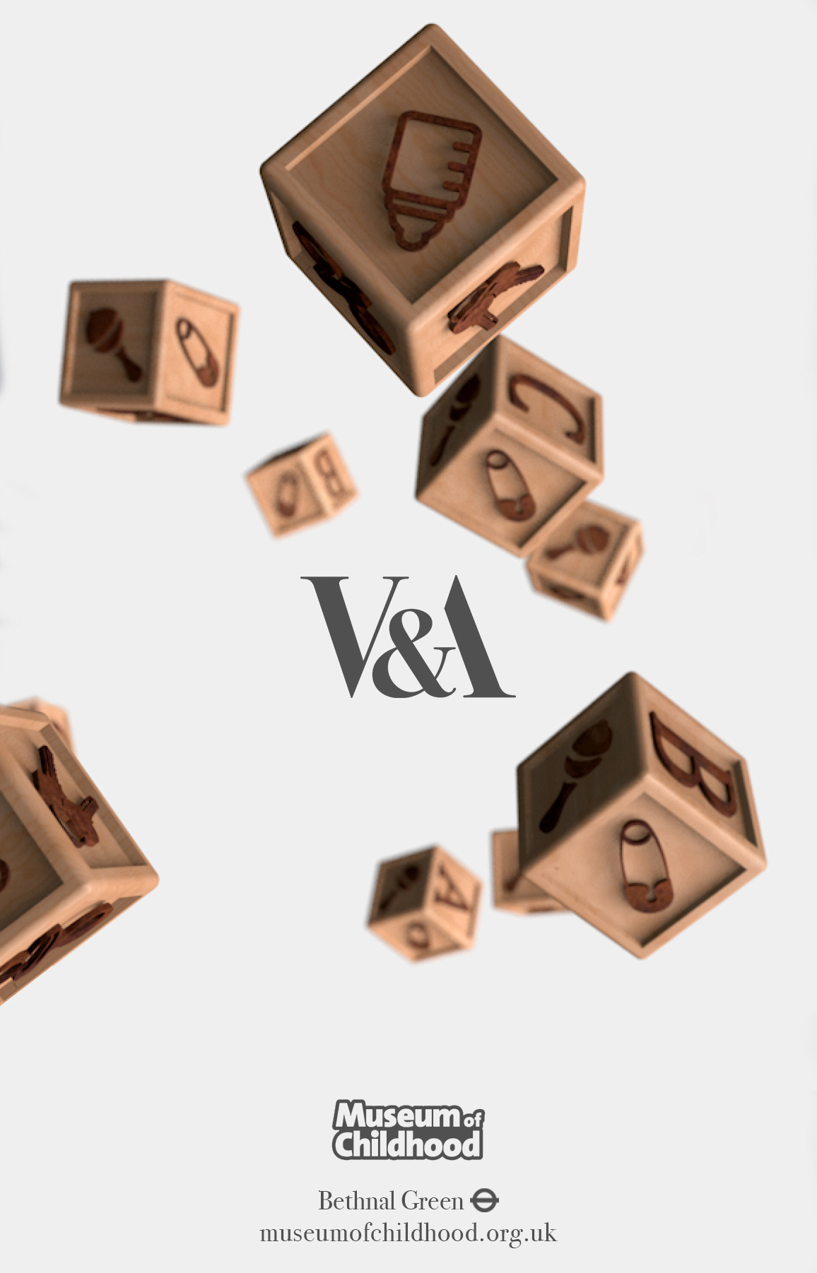 V&A museum childhood London bethnal green underground paper blocks stacking