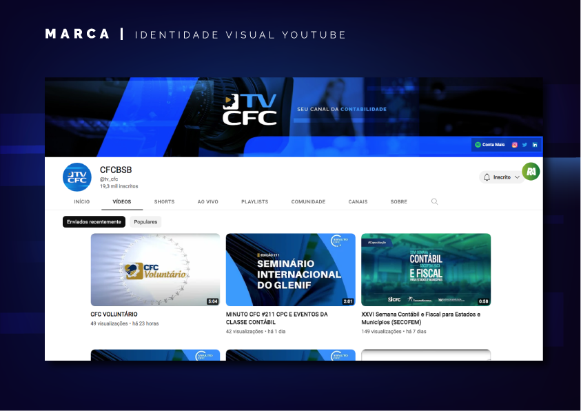 brand identity Canal Youtube contabilidade cover identidade visual Logo Design marketing digital Podcast cover Youtube Channel Youtube Thumbnail
