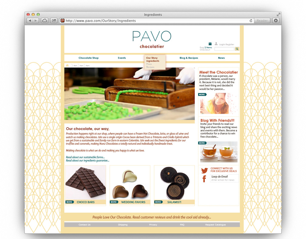 pavo chocolate confections Candy Website mobile screen Patterns holidays