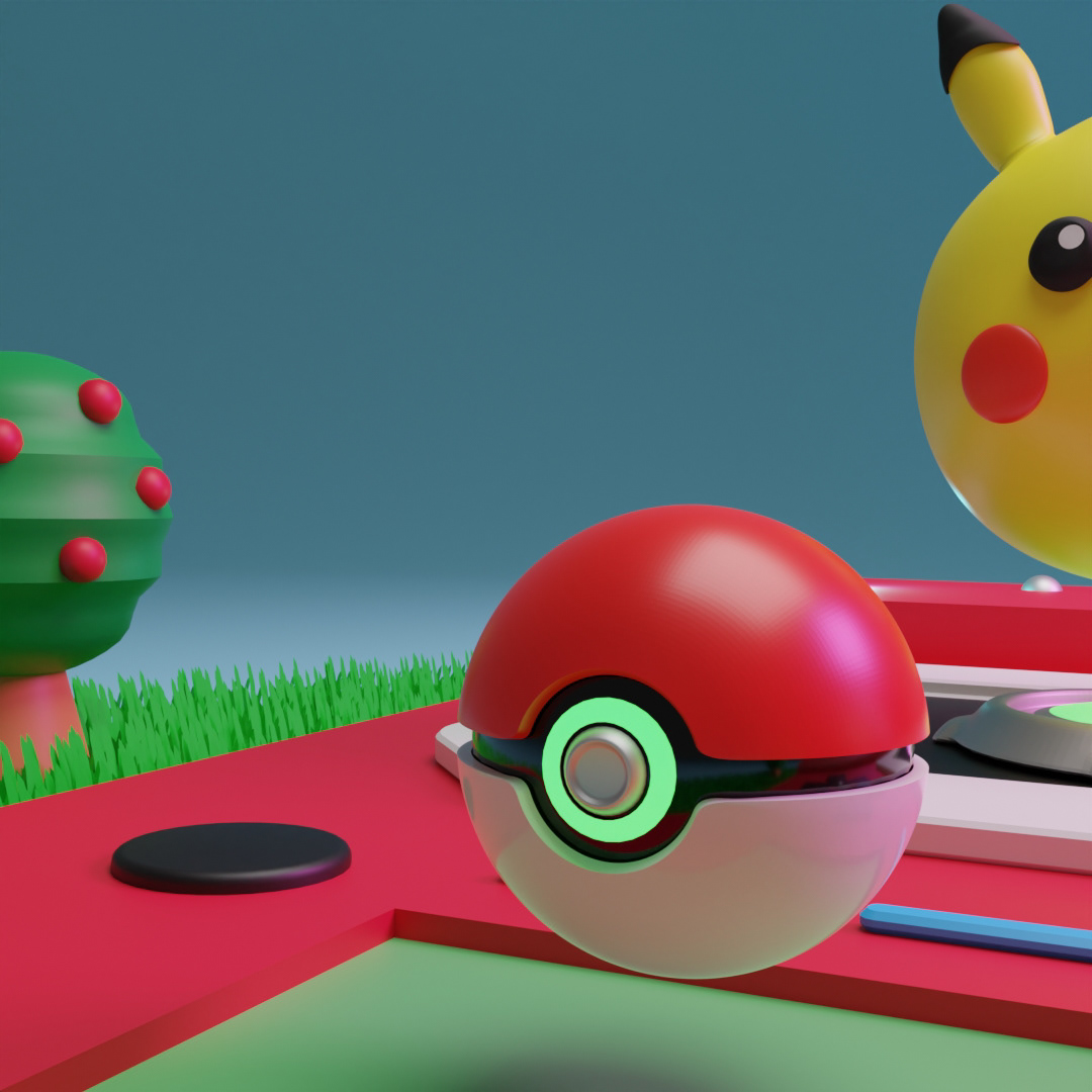 3D art artwork blender design designer ILLUSTRATION  Pokemon Render rendering