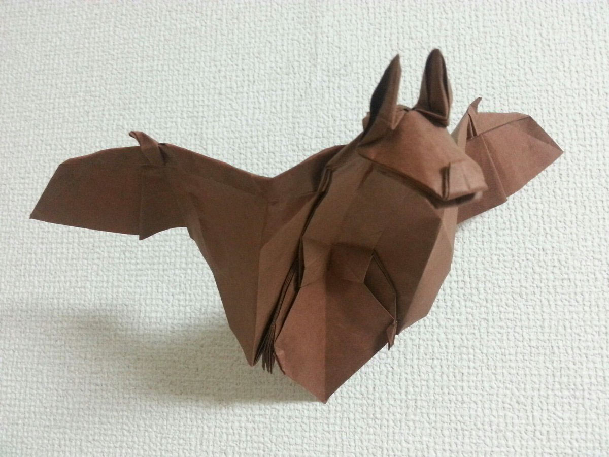 origami  Paperfolding papercraft paperart bat