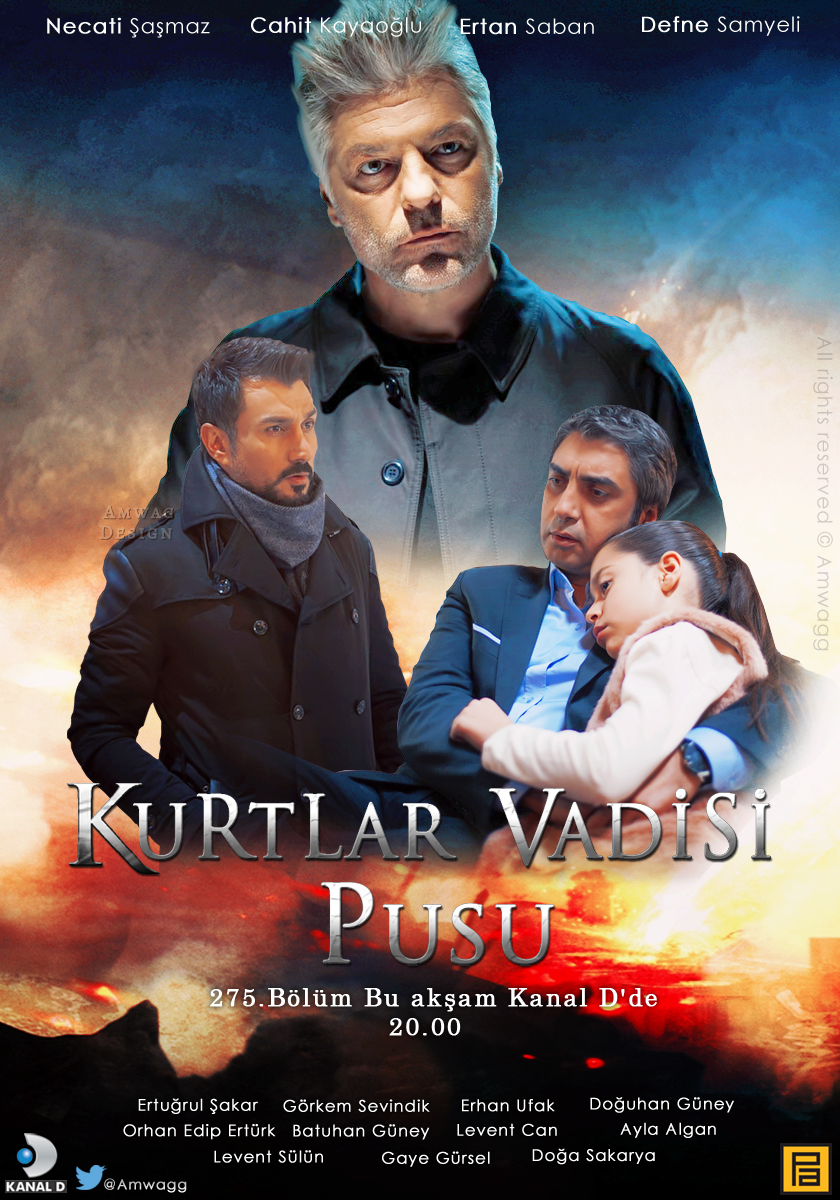 kurtlar vadisi pusu Polat Alemdar cahit kayaoglu KVP pana film poster kanald kanal d necati şaşmaz turkish dizi Afiş tasarımı