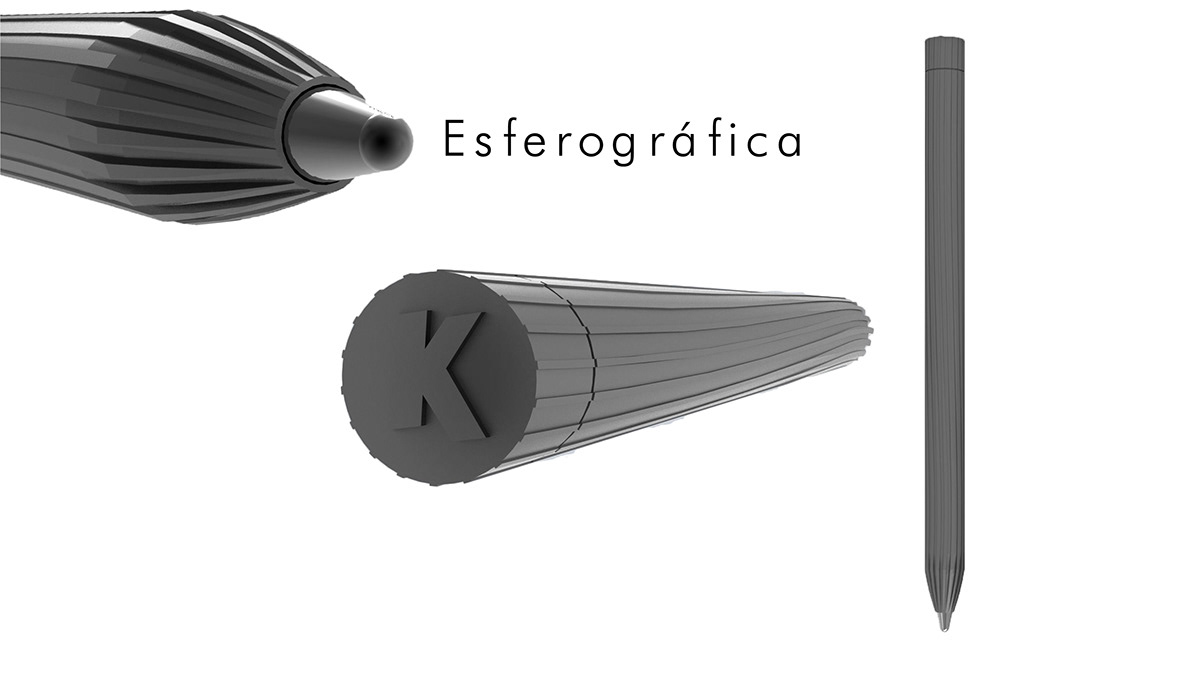 3D adaptative Ergonomics fontain pen manga pen pencil product design  Render