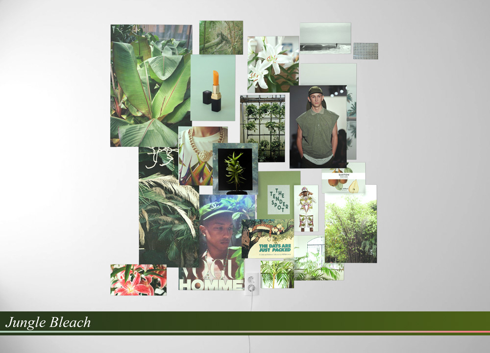 jungle Spring summer Bleach Washed Out Tropical palette Nature tone mood board story board Theme trill dope fresh a$ap