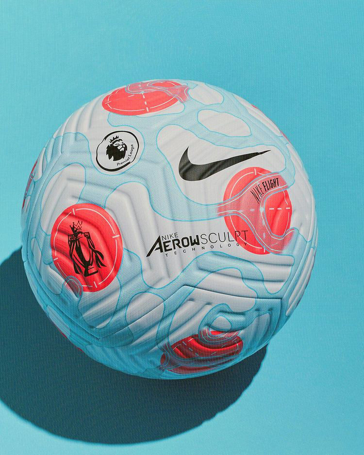 ball design flight football graphic Nike Premier League soccer frosted soccer ball