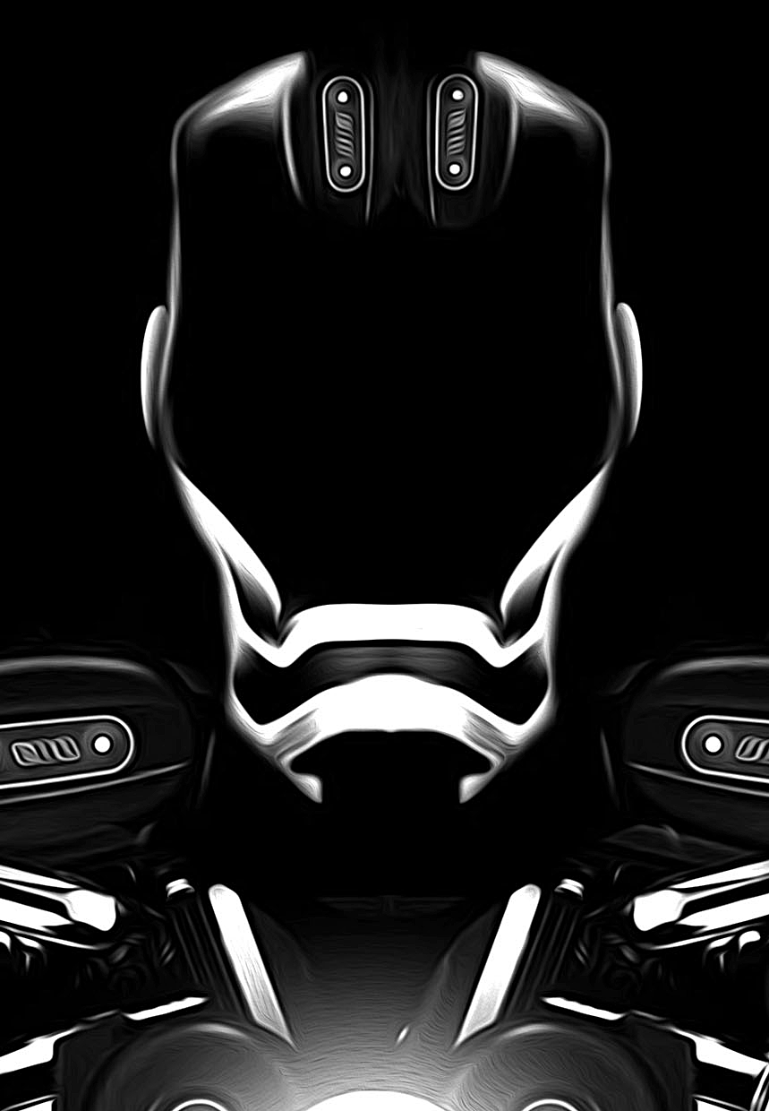 fantasmagorik nicolas obery motors Harley Davidson iron man iron fantastic Custom dark black curioos comics super heros robot