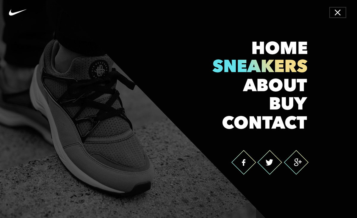 Web Nike sneakers sneaker shoes design Website ux UI Interface interface design