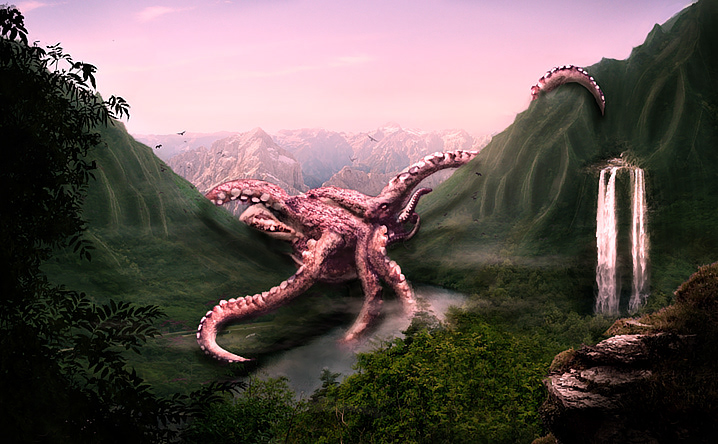 octopus Landscape Breathtaking eery creepy