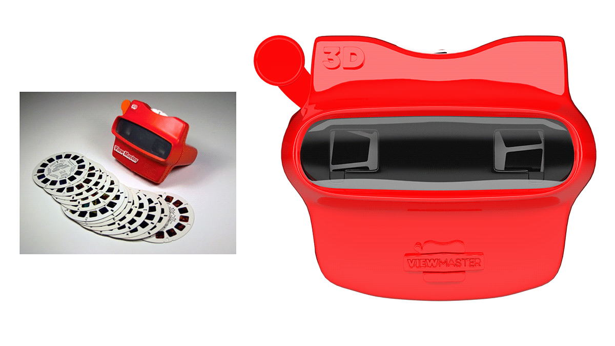 redesign toy packaging Viewmaster 3dart Adobe Dimension adobe illustrator