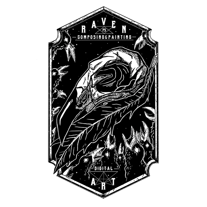 artwork dark-art denis fischer Raven-Art sins forest