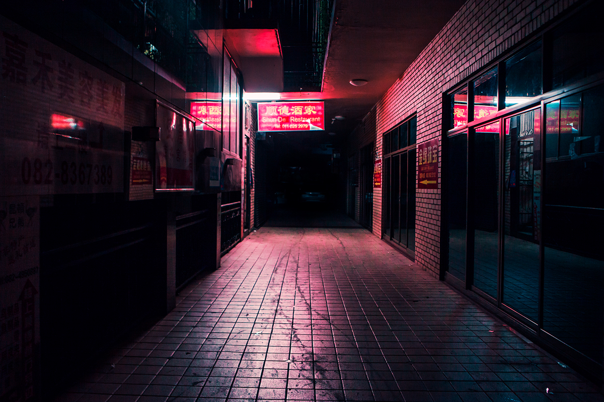 chinatown south africa johannesburg neon night long exposure dark surreal Cyberpunk