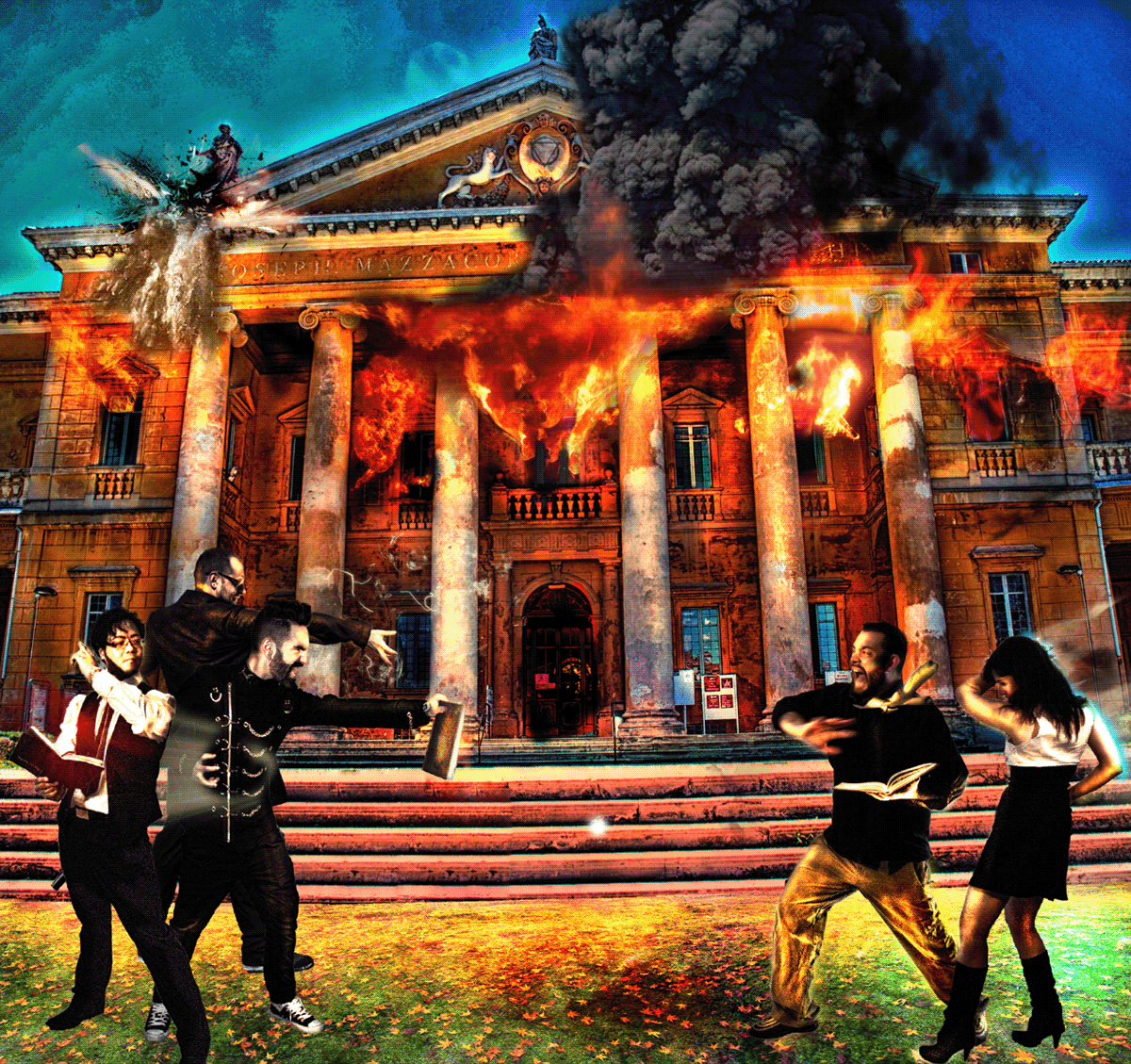 battle Magic   Spells casting spellcasting photomanipulation fire energy abstract Wizards mage mansion explosion arcane