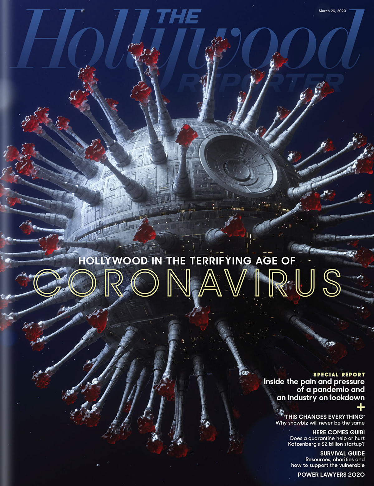 art cover COVID-19 deathstar hollywood movie pandemic sawdust star wars