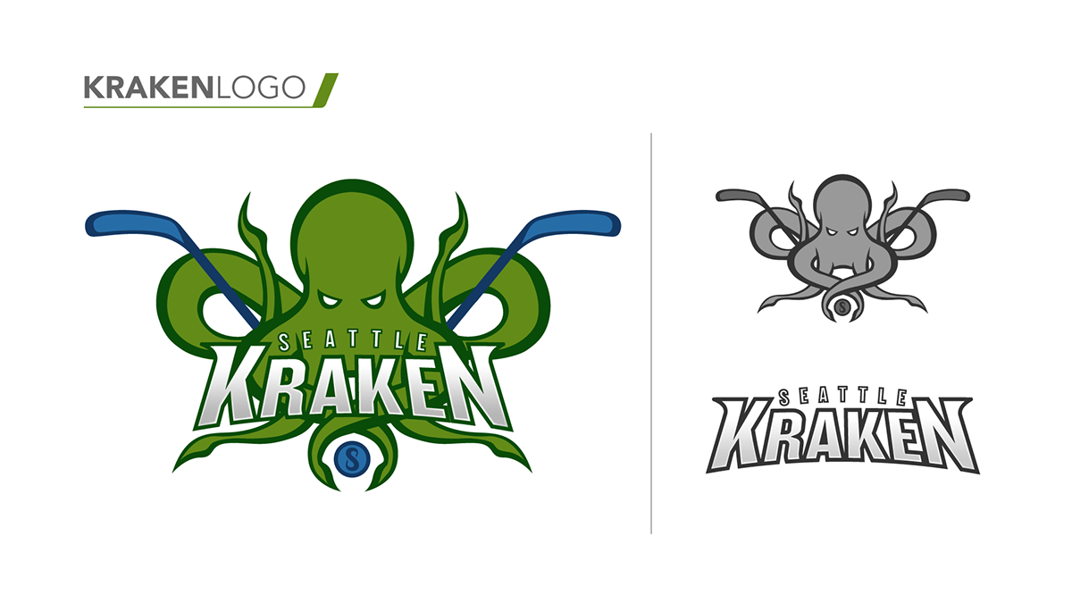 Adobe Portfolio NHL seattle kraken concept logo hockey sports