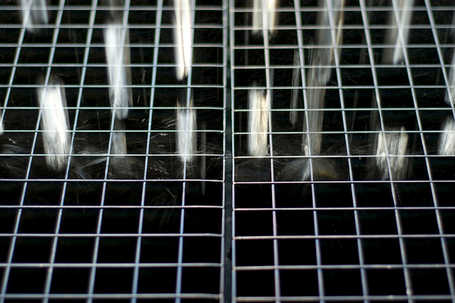 water steel grid rectangle flow dark black