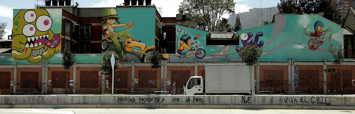 20.26 DC ilustracion saintcat BLN bike Perversa zokos Calle 26 idartes bogota