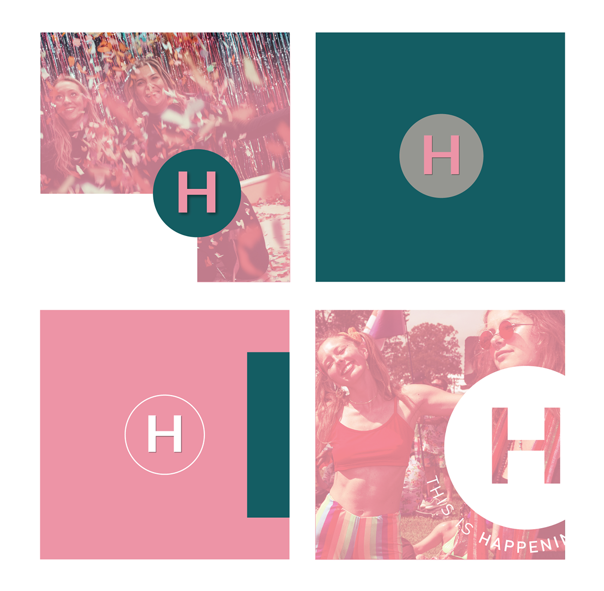 brand branding  design graphic design  green logo logomark marketing   pink