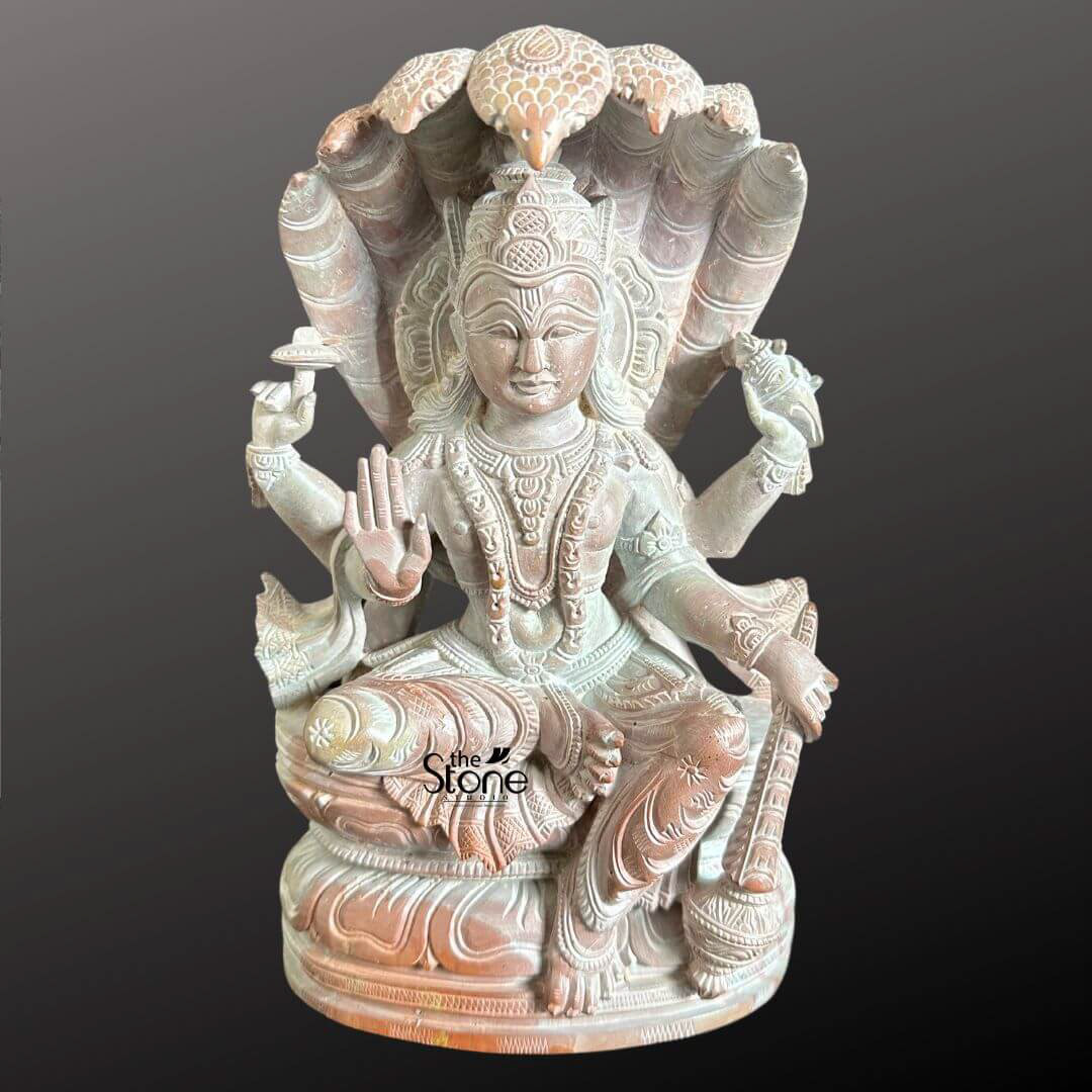 vishnu statue stone lord vishnu interior design  home decor hand crafted art God