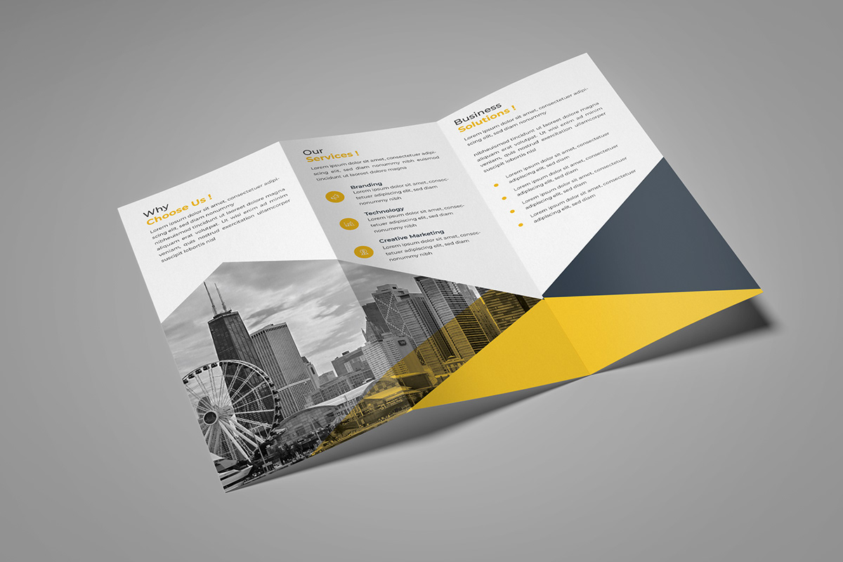 annual report banner Booklet brochure flyer Layout leaflet print trifold trifold brochure