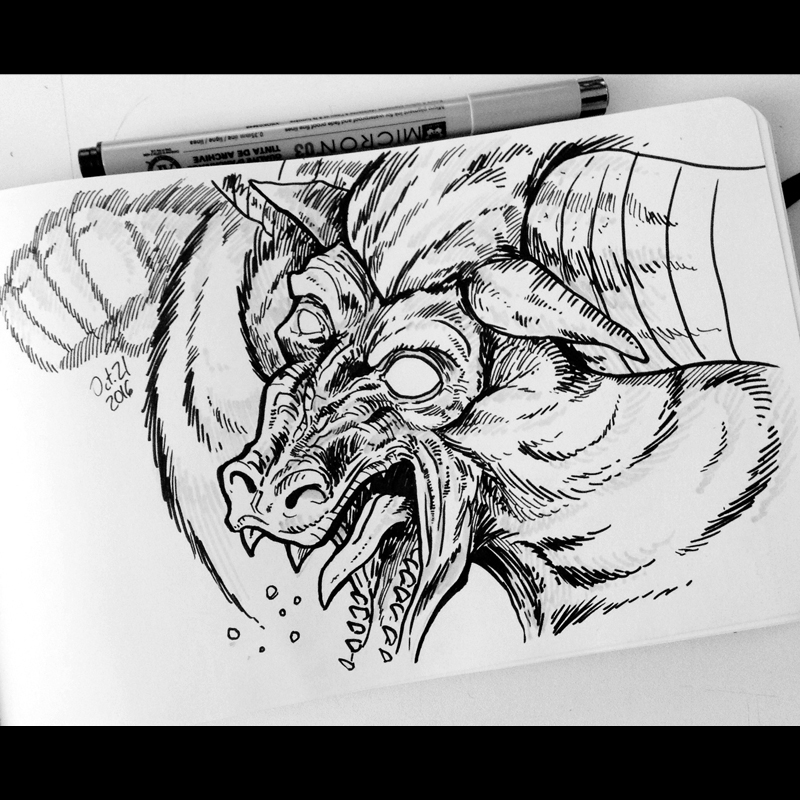 Monster Hunter draw Gaming inktober sketch