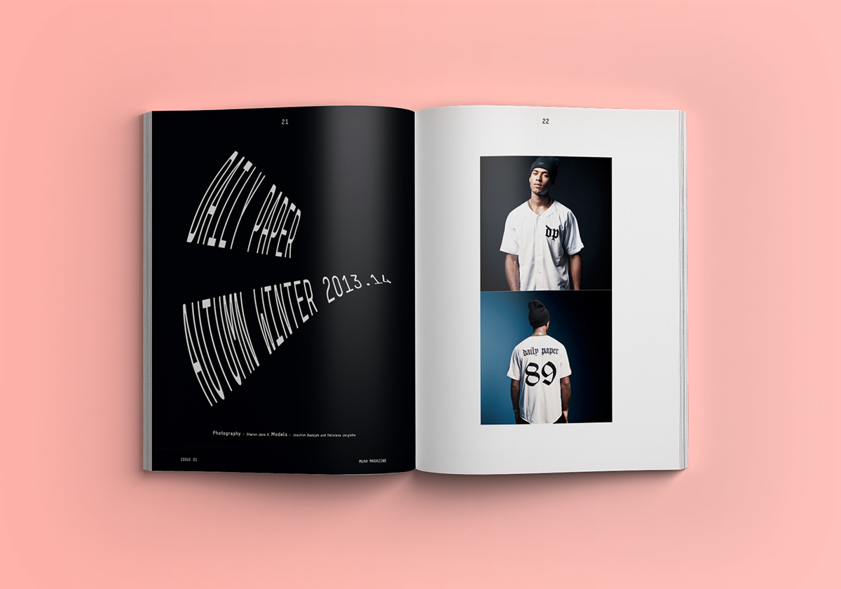 editorial magazine Layout Menswear Style fashion magazine print Layout Design graphic book minimal simple clean modern muah magazine
