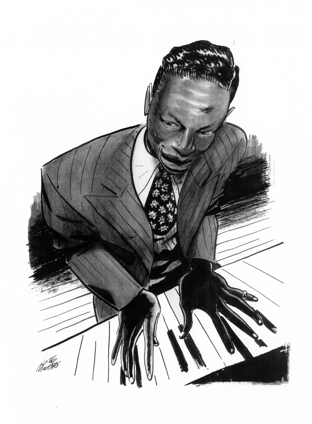 jazz blues sketch portrait vinyl