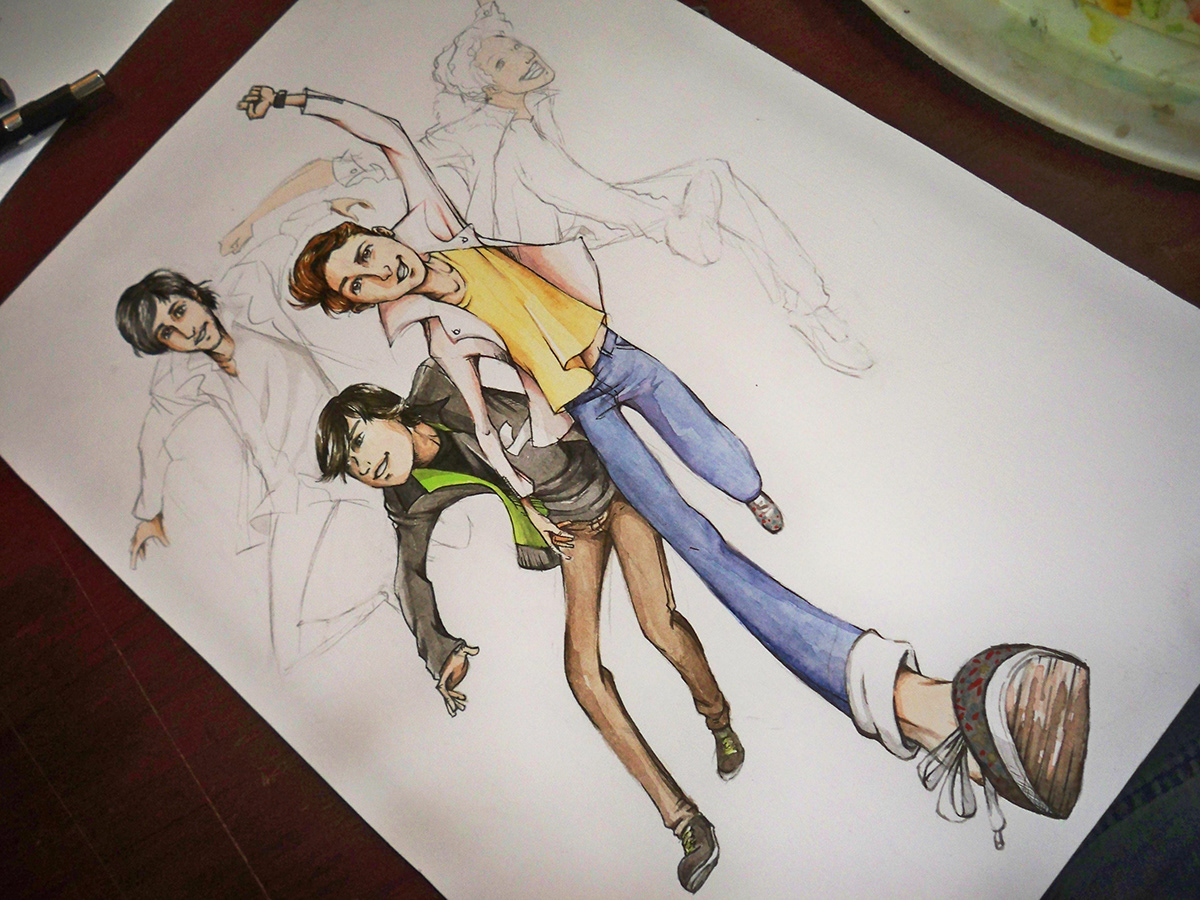 HOT CHELLE RAE band watercolor