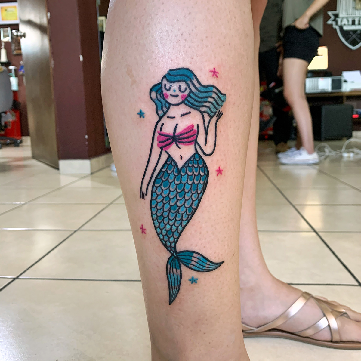 El Salvador tattoo mermaid ignorant style cute feminism heart witch Magic  