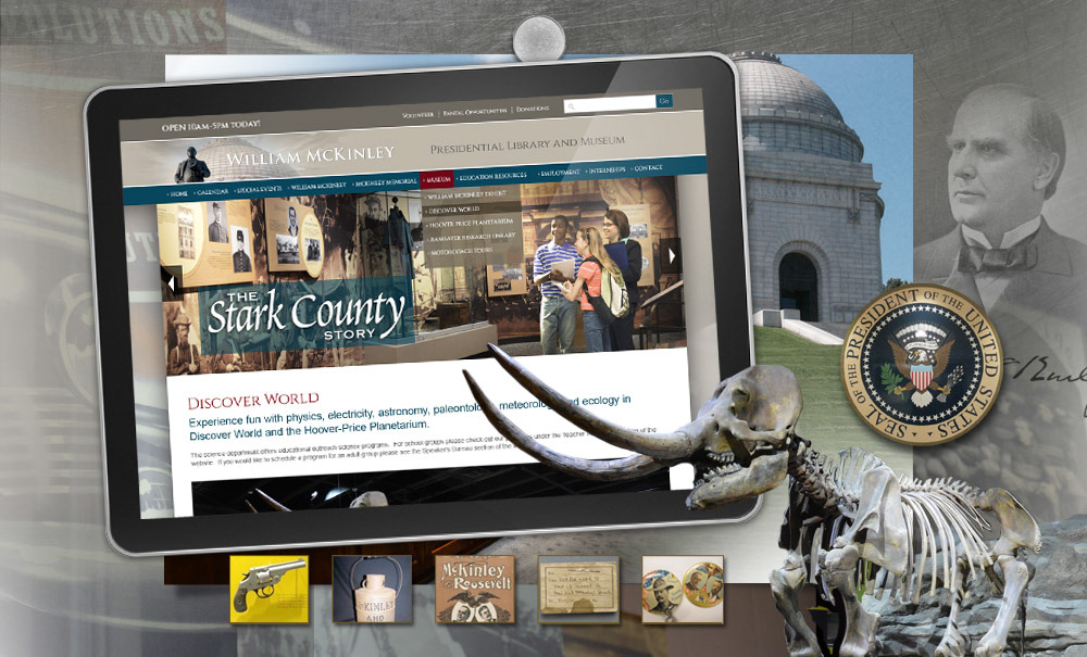 museum website President McKinley Website Design