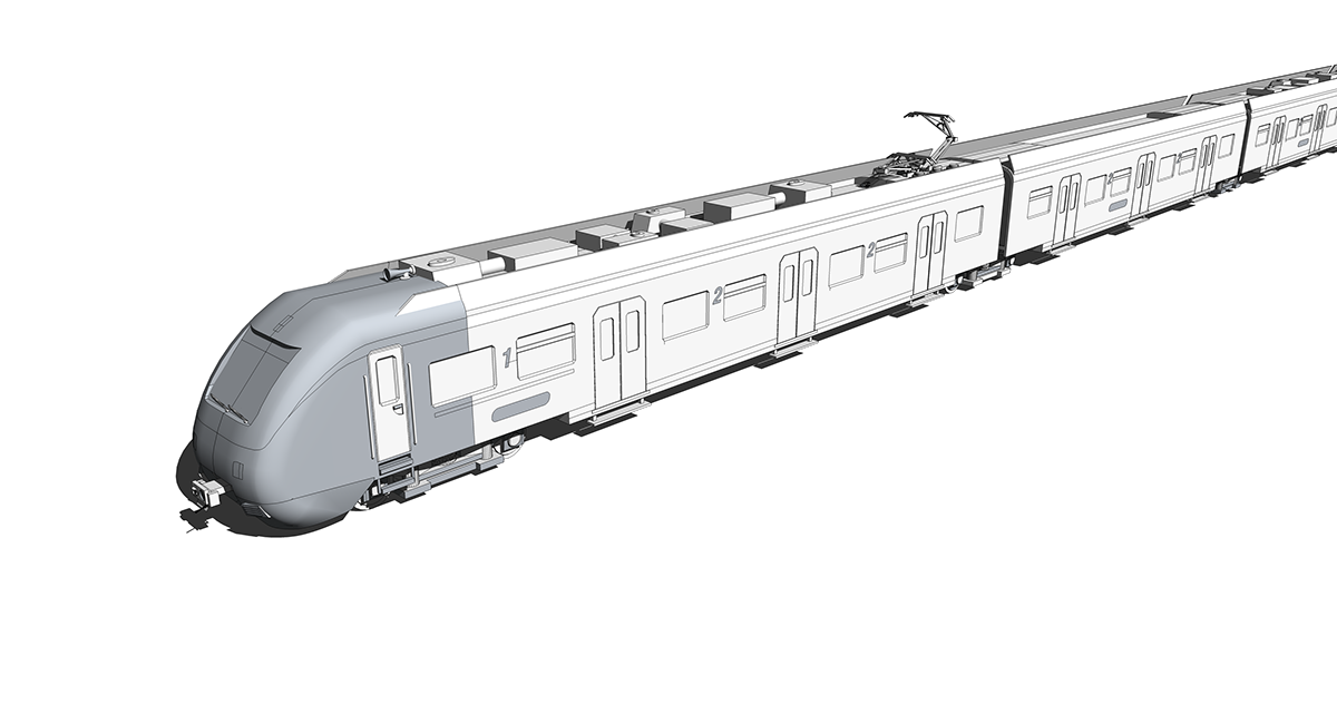 train Zug NS trein cab Render SketchUP 3D model