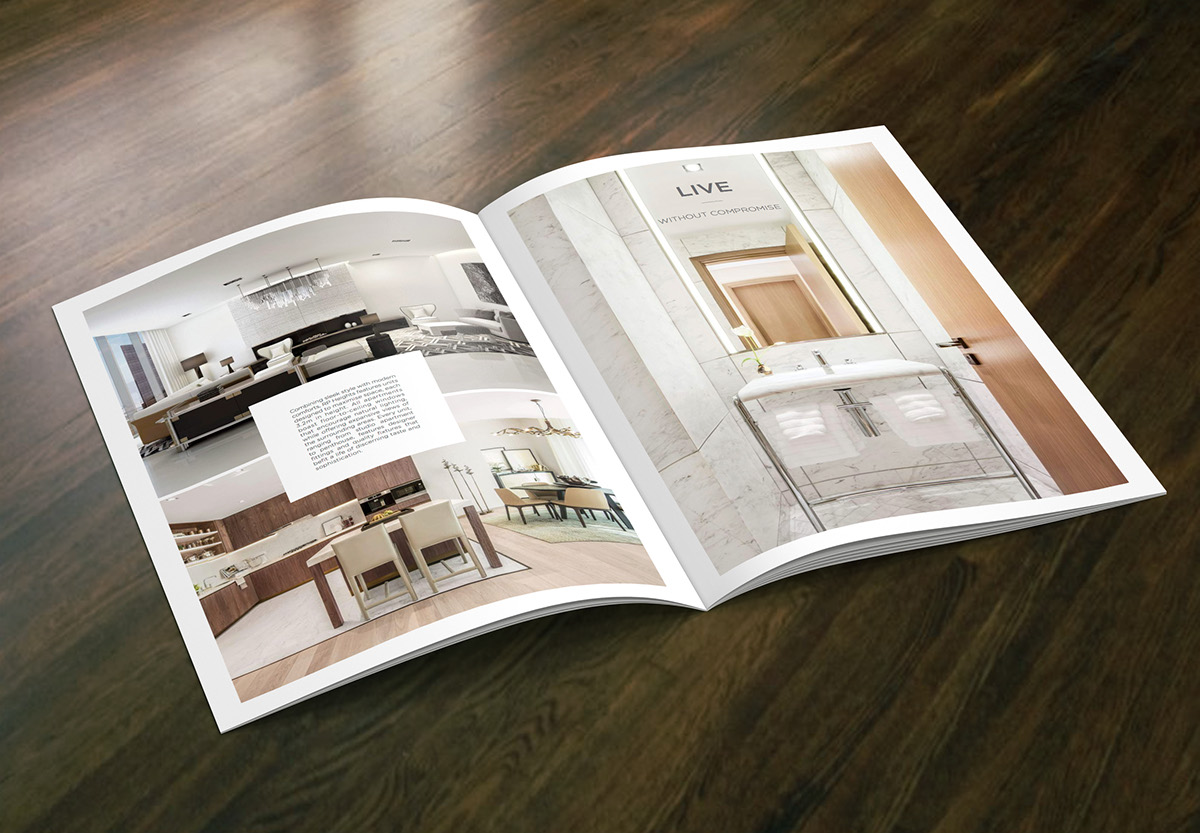 brochure real estate Art Director graphic design  Photo Retouching Copy Writing inforgraphics