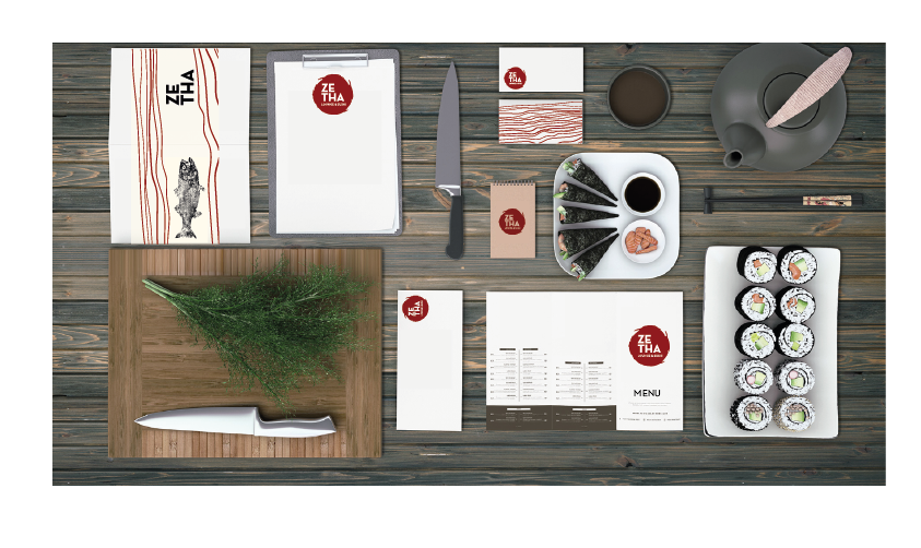 branding  cena comida diseño lounge Sushi