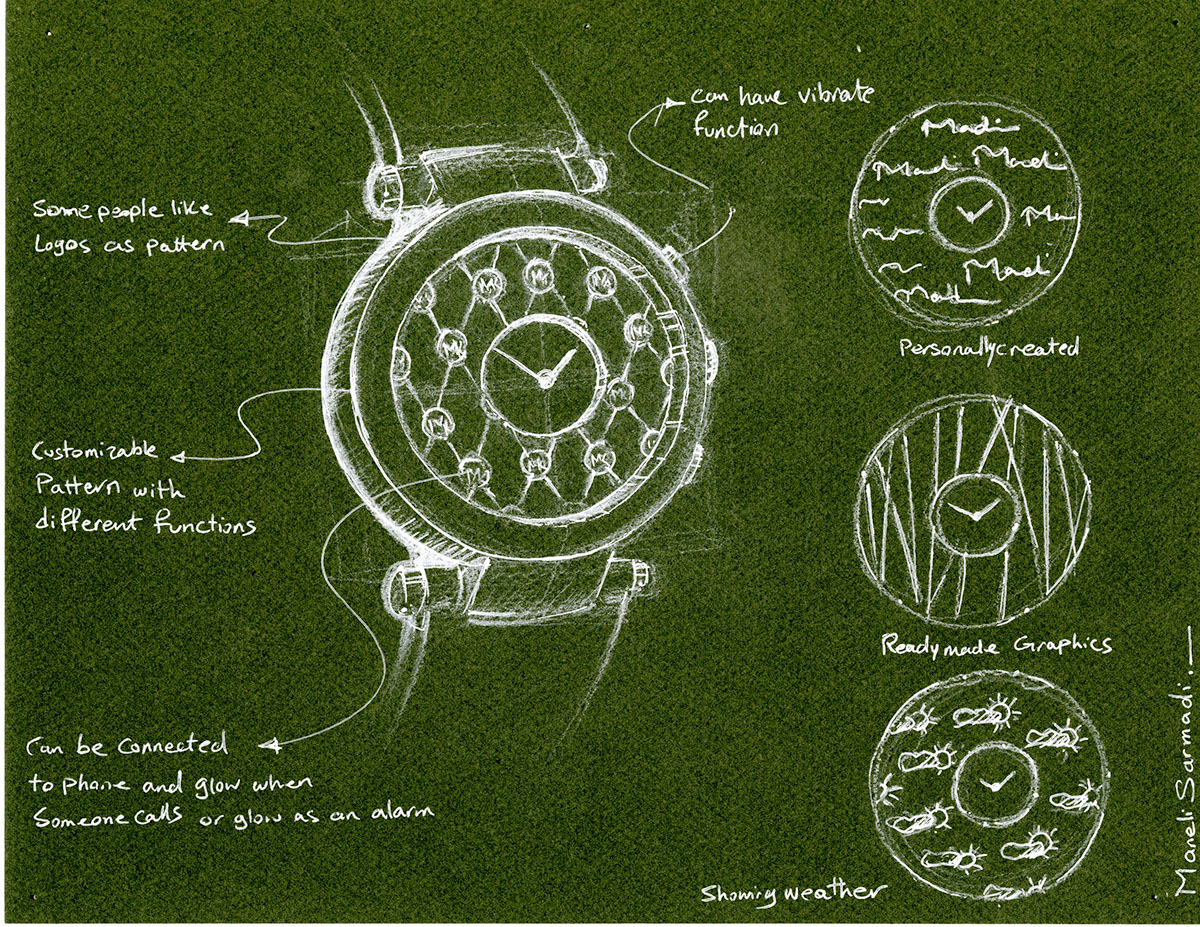 Michael Kors Watch sketch watch design connected accessories smart watch