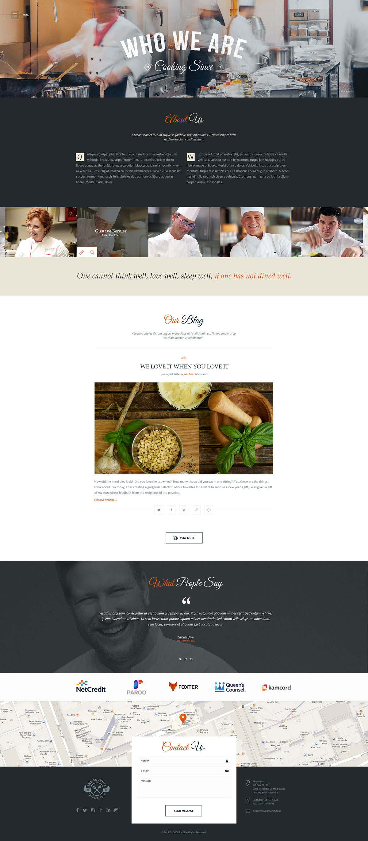 Food  Website wordpress Food Website restaurant meal Web skin onepage
