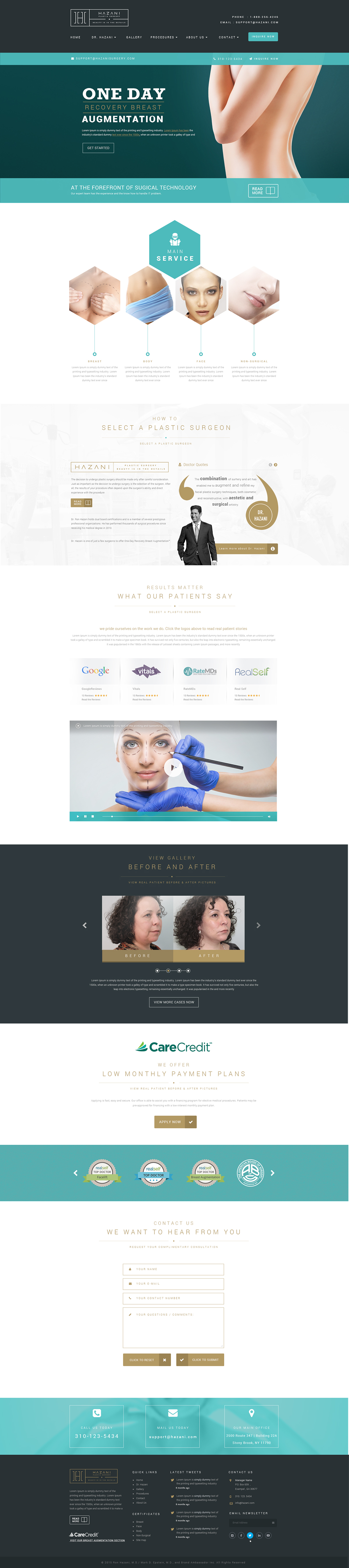 Design Layout medical mockup plastic surgeon template UI UX web Website