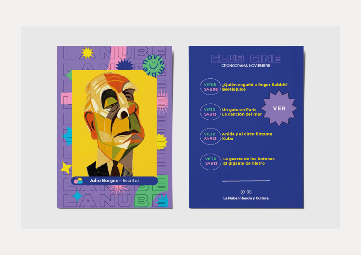 biblioteca infantil branding  editorial folleto afiche Tarjetas de Presentación tarjetas personales entradas PULSERAS