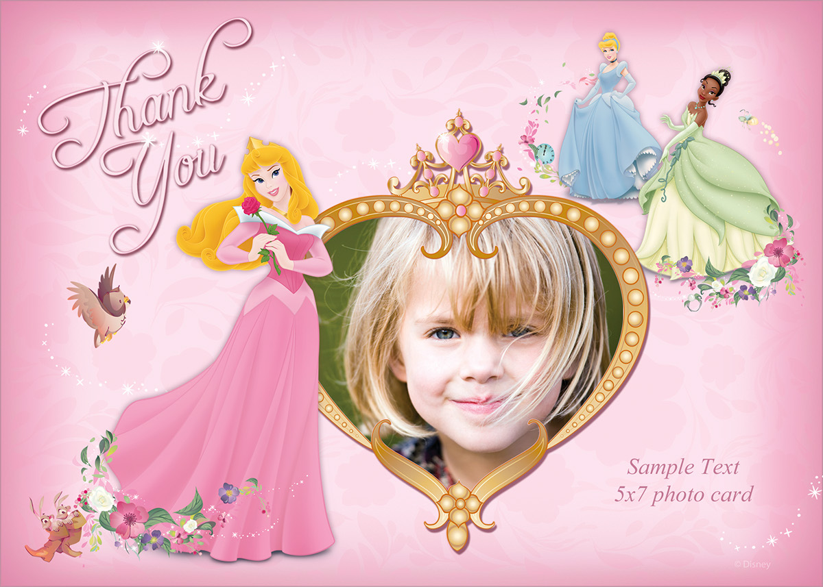 disney photo cards poster girls Princess walmart Kiosk Snapfish pink Custom creative