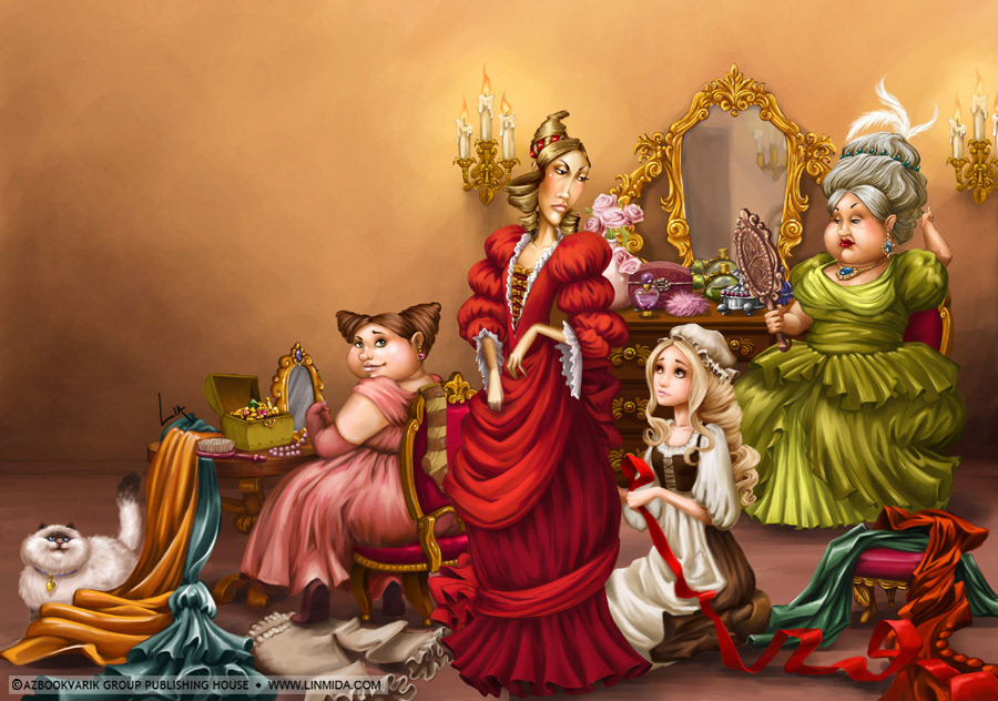 fairytale cinderella children illustration