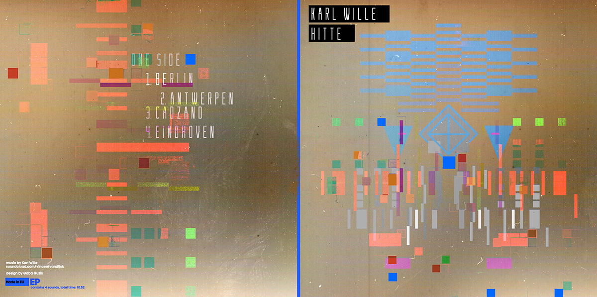 hitte cd singles music poster holographic foil eco bag vinyl packaging design